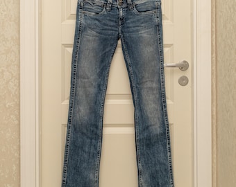 Vaqueros Pepe Jeans de tiro bajo y pierna recta, modelo Banji: Denim desgastado estilo Y2K (W29 L32)