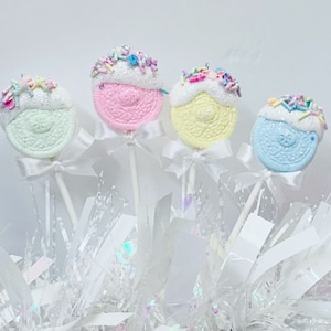 Pastel Cookie Ornament Lollipop Fake Bake Non Edible Decoration Wreaths and Floral 5 Inch Sold Individually