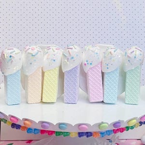 Fake Pastel Sugar Covered Wafer Cookies dipped in Chocolate With Sprinkles Fake Bake 3 Inch