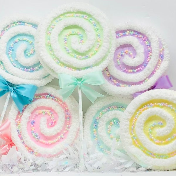 Extra Large 19 Inch Faux Lollipop Pastel Prop 9 Inch Wide