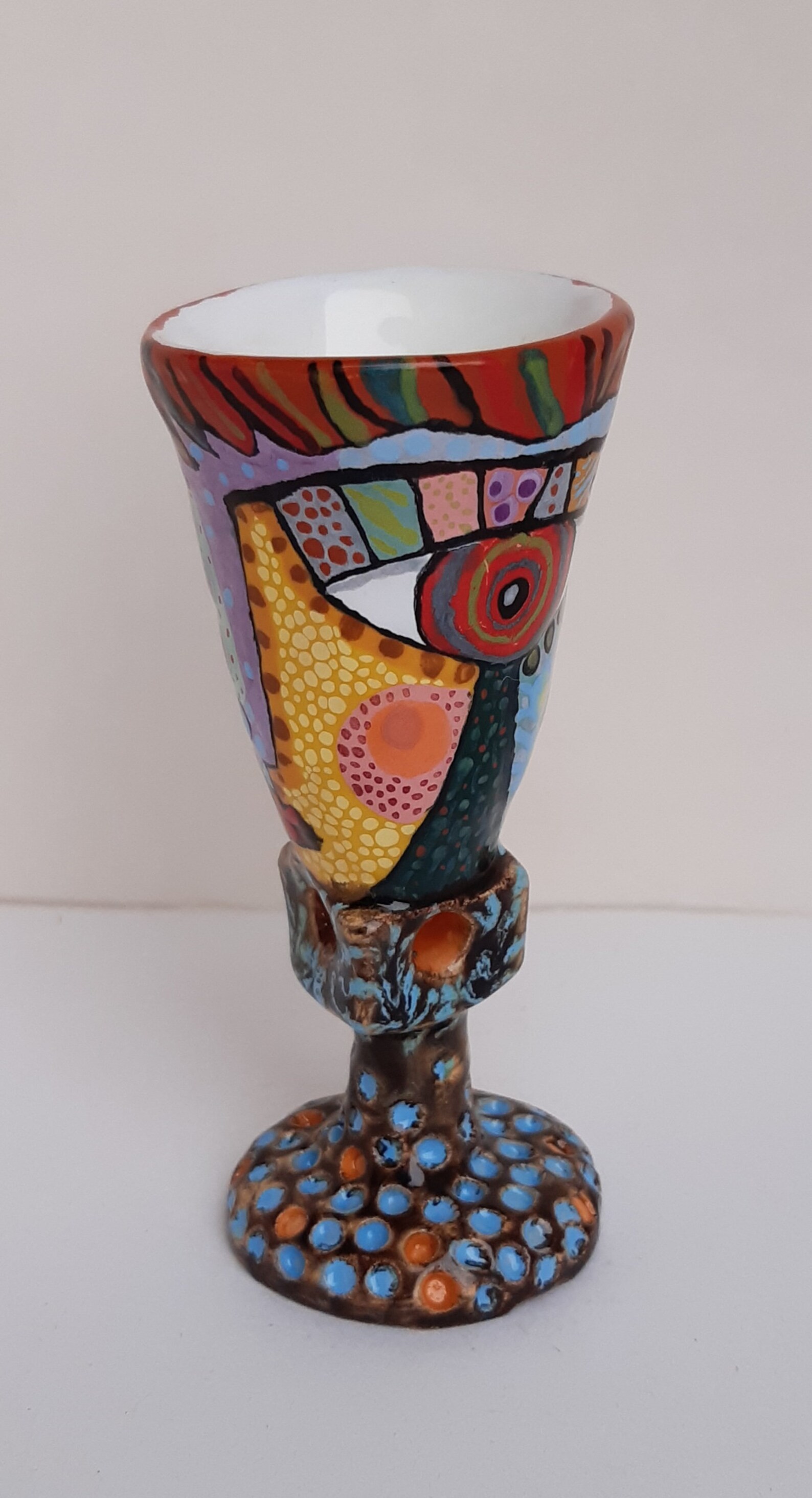 Ceramic glasses Handpainted glasses Ceramic handmade Etsy