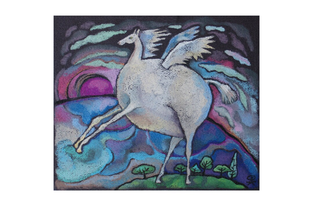 Pegasus Art Print | Fantasy Horse Wall Art - Etsy Australia