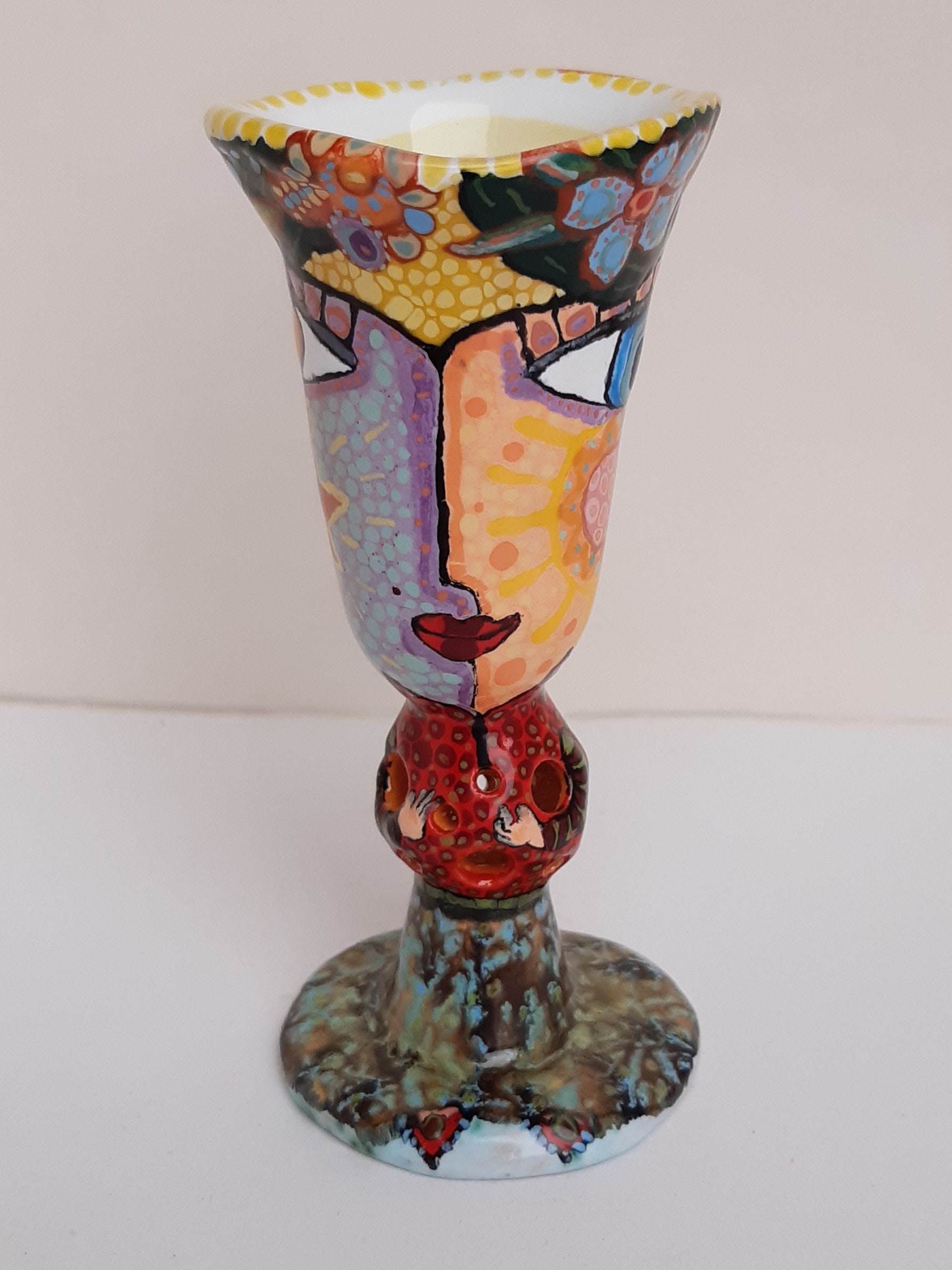 Ceramic glasses Handpainted glasses Ceramic handmade Etsy