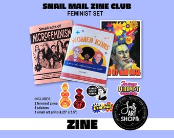 Monthly Zine Club, Snail Mail Club, Feminism and Women Icons