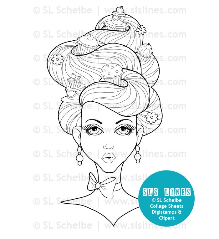 Marie Antoinette Digitale Stempel Cupcakes In Bienenstock Etsy