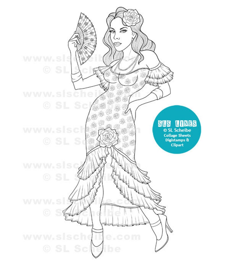Download Adult Coloring book PDF Pretty ladies beautiful women | Etsy