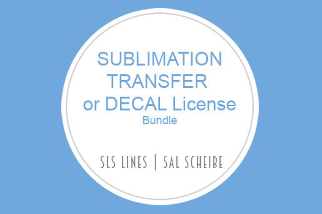 BUNDLE Transfer License for Sublimation & Decals Transfers Etsy