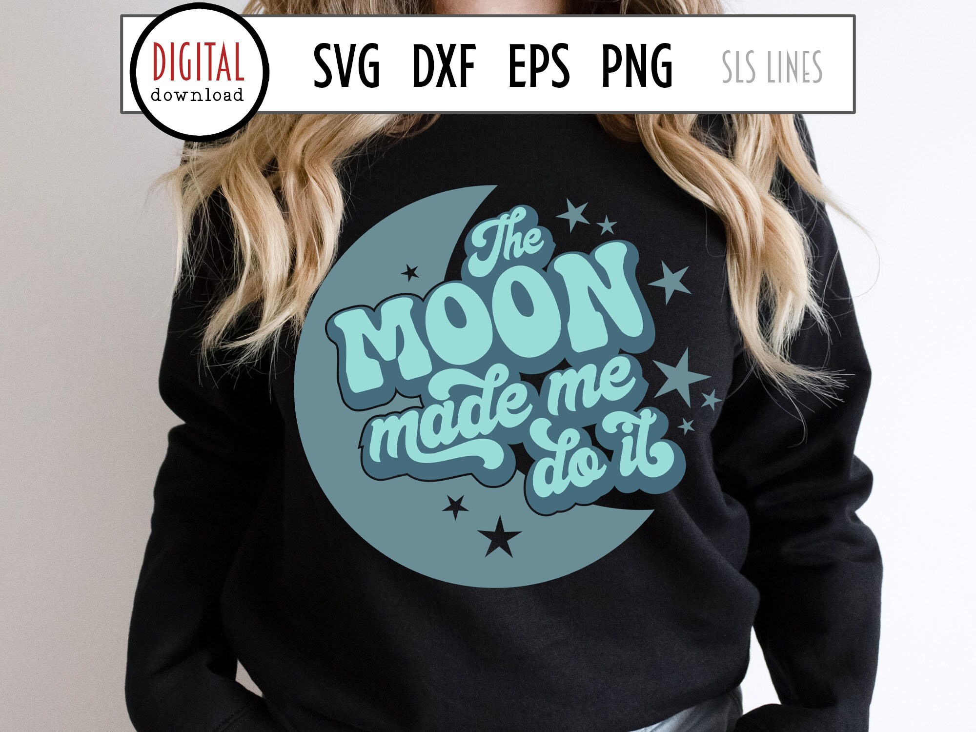 The Moon Made Me Do It - Boho Vinyl Witchy Sticker