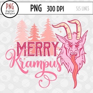 Krampus Sublimation, Merry Krampus PNG, Nordic Design, Creepy Christmas PNG, Scandinavian Christmas