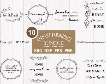 Farmhouse Signs SVG Bundles - Elegant Farm Prints