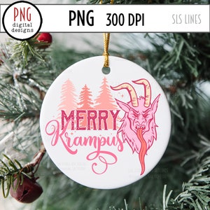 Krampus Sublimation, Merry Krampus PNG, Nordic Design, Creepy Christmas PNG, Scandinavian Christmas