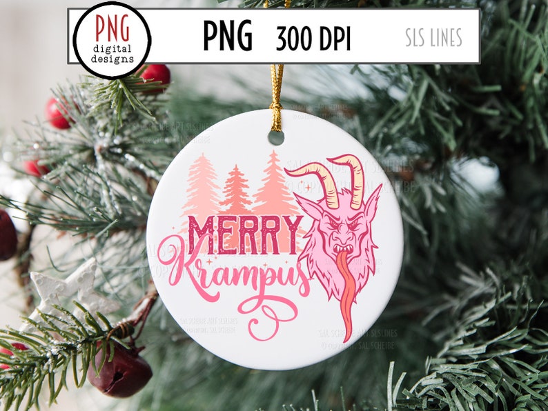 Krampus Sublimation, Merry Krampus PNG, Nordic Design, Creepy Christmas PNG, Scandinavian Christmas