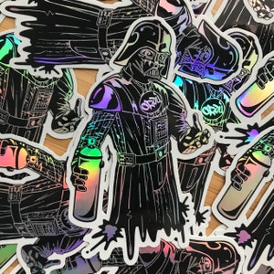 Darth Vader Star Wars Sticker Holographic Decal Graffiti