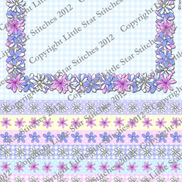 Pink Daisy Frames, tags, sentiments, embellishments.