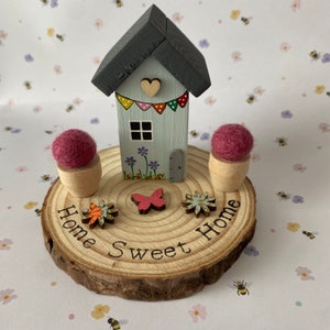 Personalised Mum Birthday Gift | Unusual Present for Her | Pastel Home Decor Ornament | New Home Decorative Accessories | Miniature House