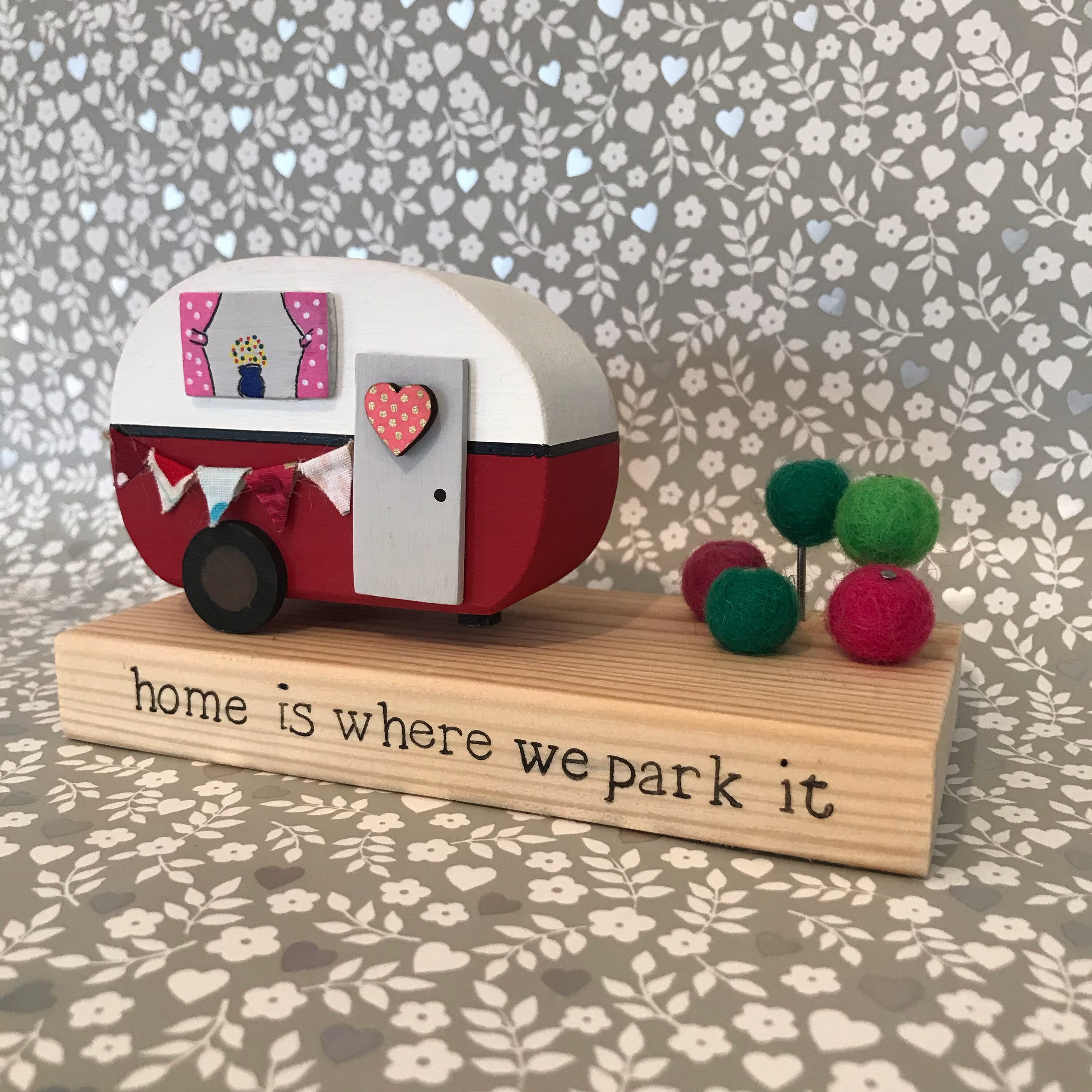Personalised Miniature Retro Wooden Caravan Caravan Ornament Etsy UK