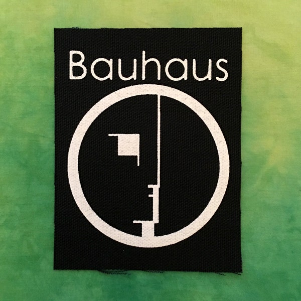 BAUHAUS Patch Goth Deathrock Industrial Bela Lugosi's Dead Punk Metal Band Patches Black Canvas White Ink Fashion Rock Face