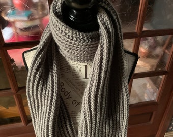 Long gray scarf