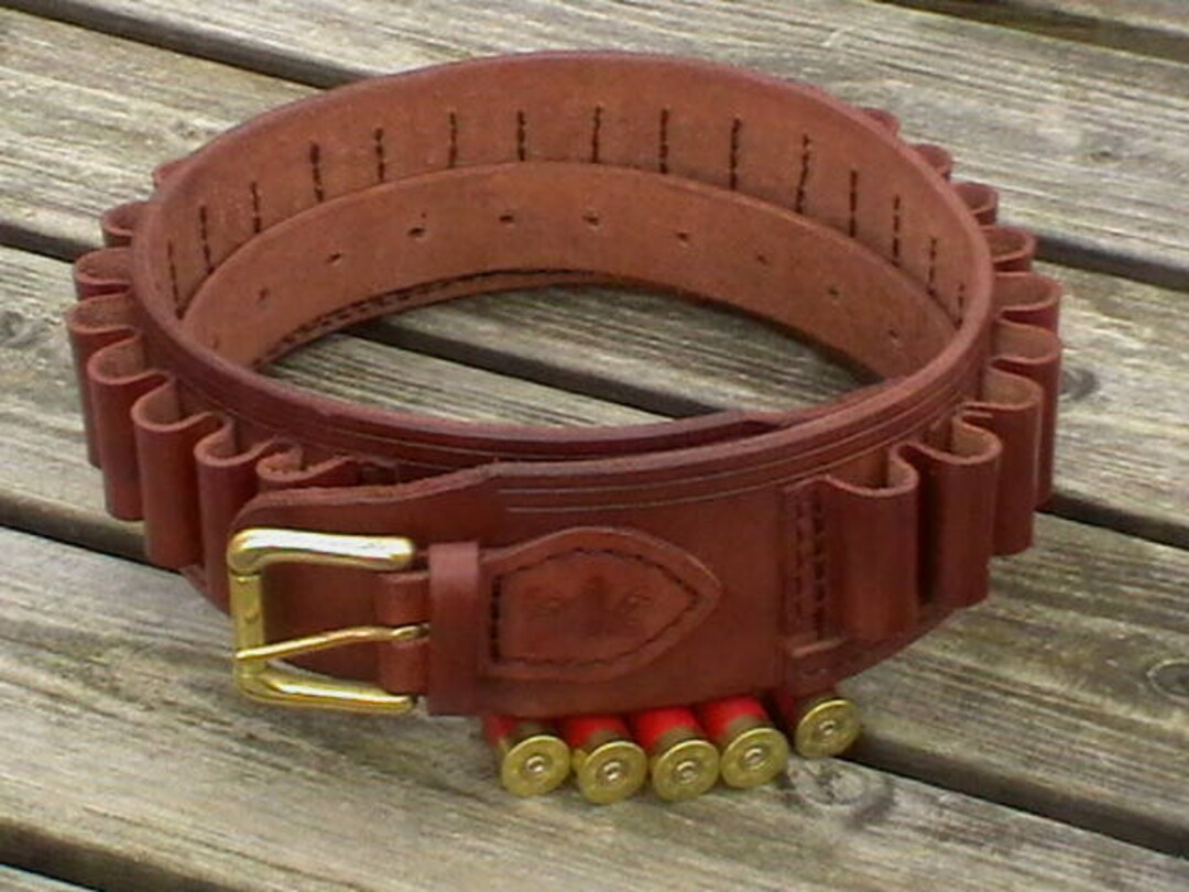 28 Gauge All Leather Cartridge Belt, 