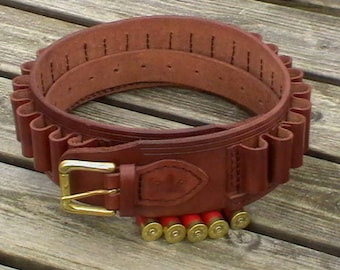 28 Gauge all leather cartridge belt,