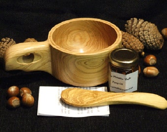 Kuksa Bowl Olive wood, kuska wooden MEDIUM bowl bushcraft camping hiking