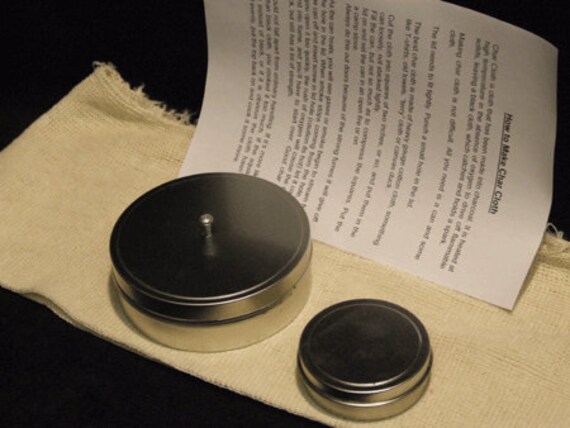 Char Cotton Kit For Bushcraft Survival Camping Fire Lighting Etsy