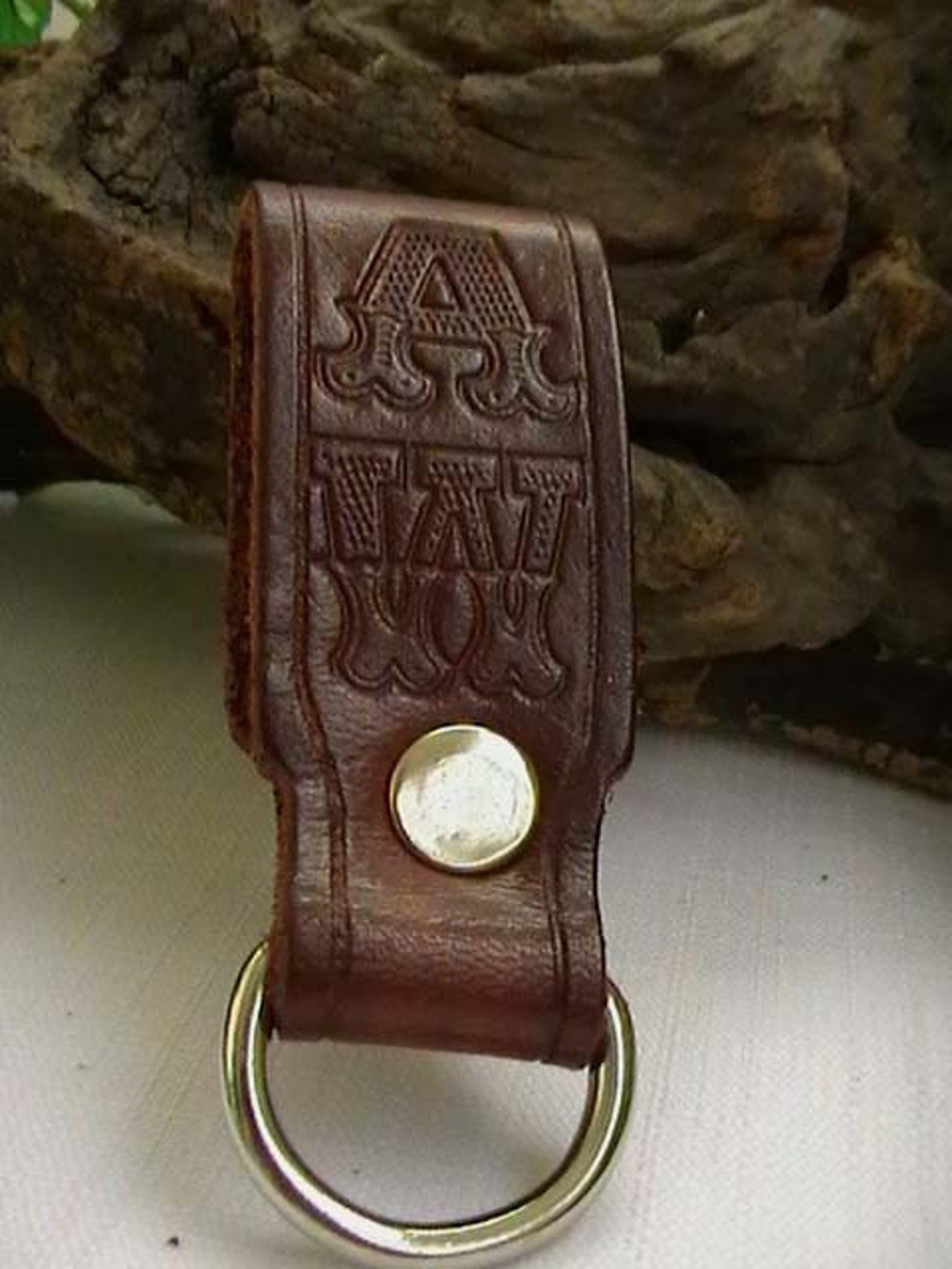 Handmade D Ring Leather Belt Loop Lanyard Key Holder Dangler Plain