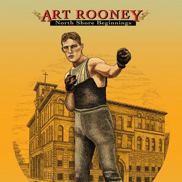 FREE SHIPPING. Pittsburgh,Boxing History, Irish Sports Boxing, Art Rooney,1920 Style Poster,in 3 sizes; Illustration,by Kathy Rooney