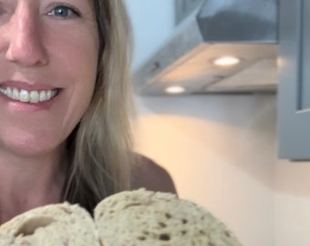 Sourdough 1 on 1 Video Sessions with Sarah - 4 Sessions - Make Perfect Sourdough the First Time! Includes Dehydrated Starter and 2 Ebooks