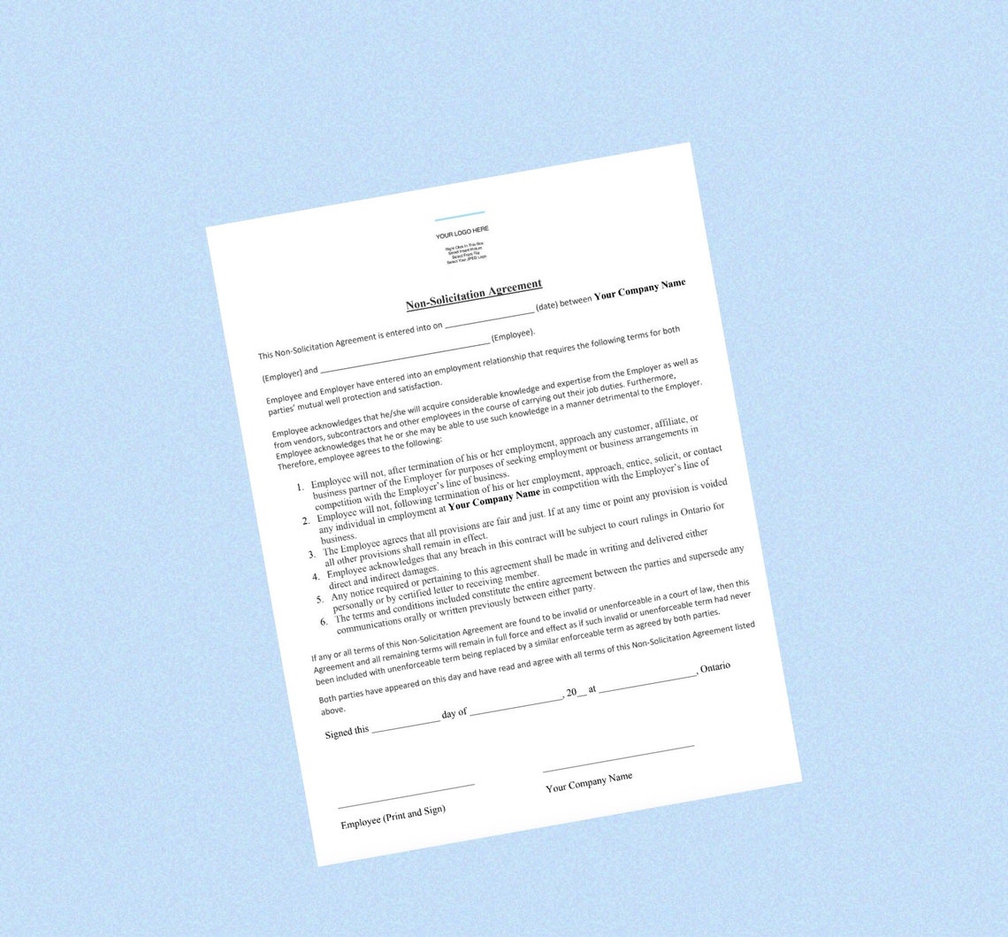 New Employee Package Template Full Set of Employment Etsy
