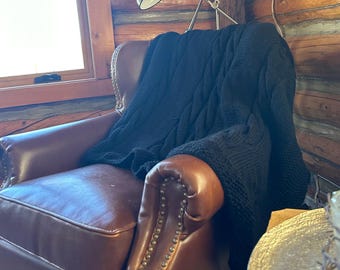 Knitting Pattern - Dramatic Cabled Blanket with Tracking Chart - The Sagittarius Throw