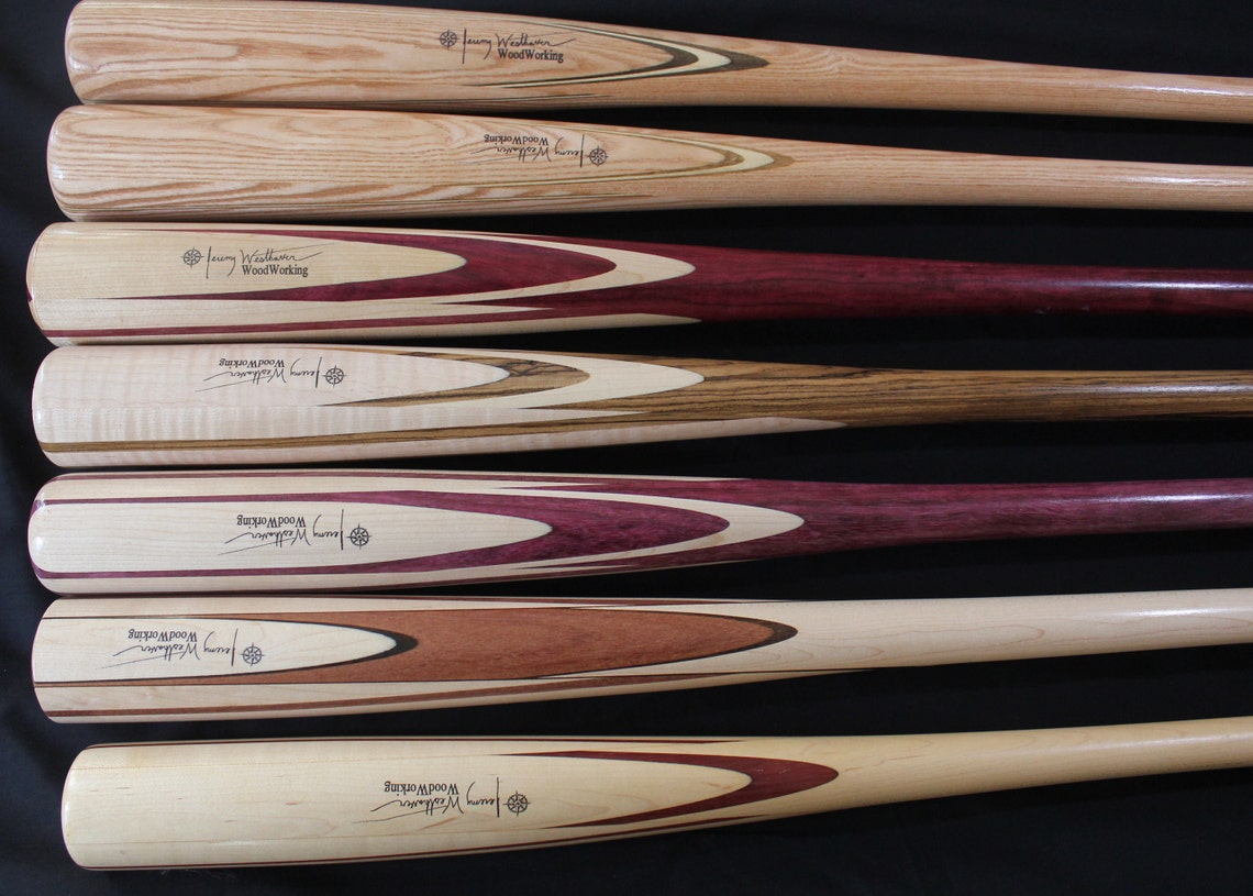 Handmade Wooden Baseball Bats Exotic Wood Beautiful Gift Etsy