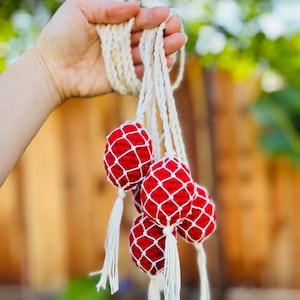 Egg Necklace; Crochet Iu Mien Lucky Red Egg; Lunar New Year
