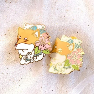 Shiba Sakura -  Enamel Pin