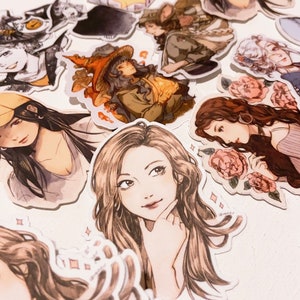 Pretty Anime Girl 3" Vinyl Stickers - ASSORTED 2.0