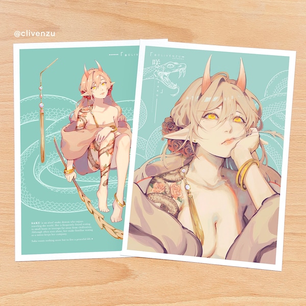 Saku (Original character) - Original Prints