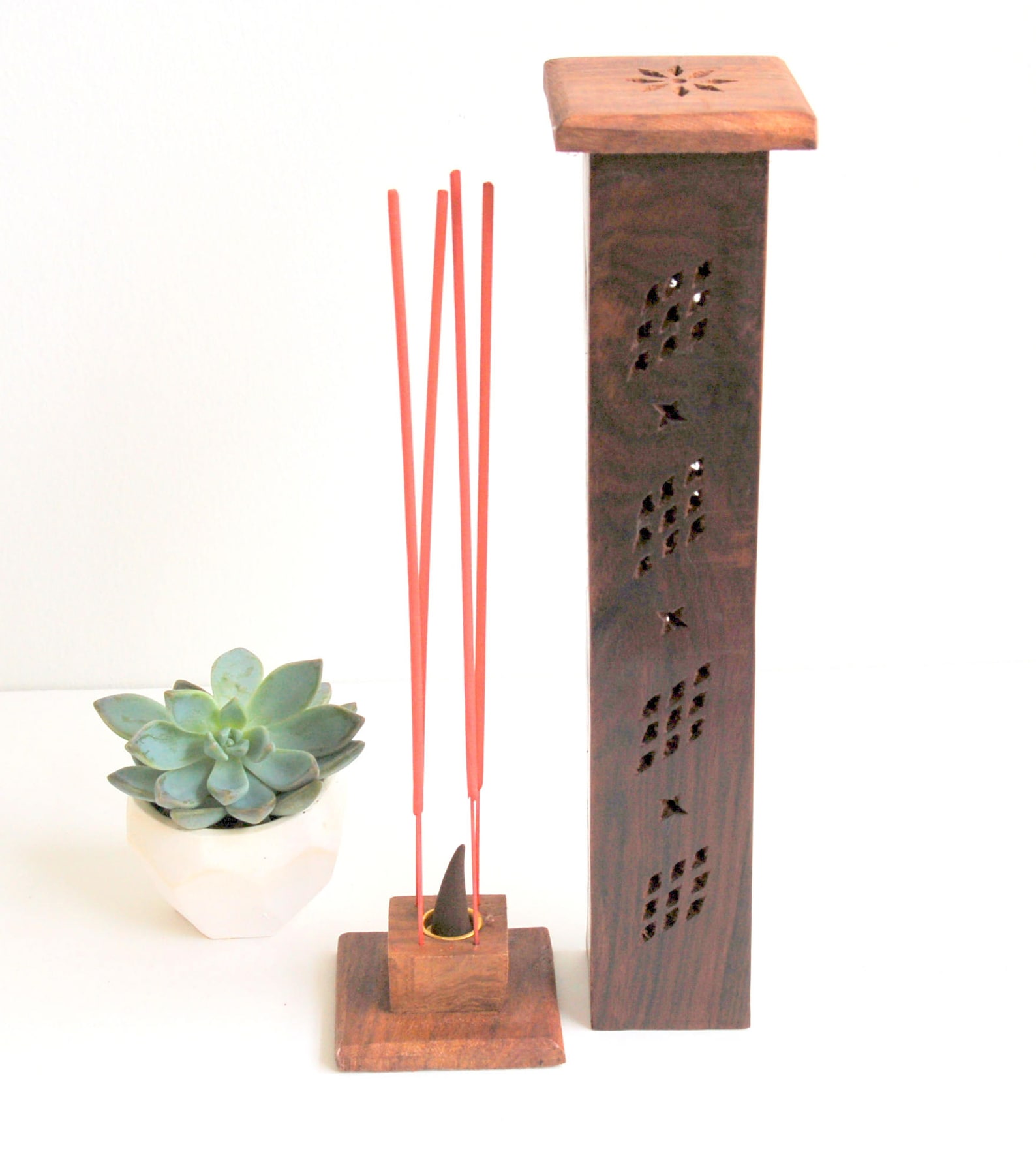 Incense Holder.Tower Style Wood Incense Burner for Sticks and Etsy