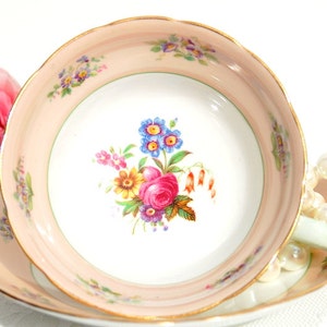 Antique 1930s Pink Tea Cup, English  Fine Bone China Tea Set, Grosvenor Tea Cup and Saucer.Floral Tea Cup.Tea Party,Bridal Shower,Favor