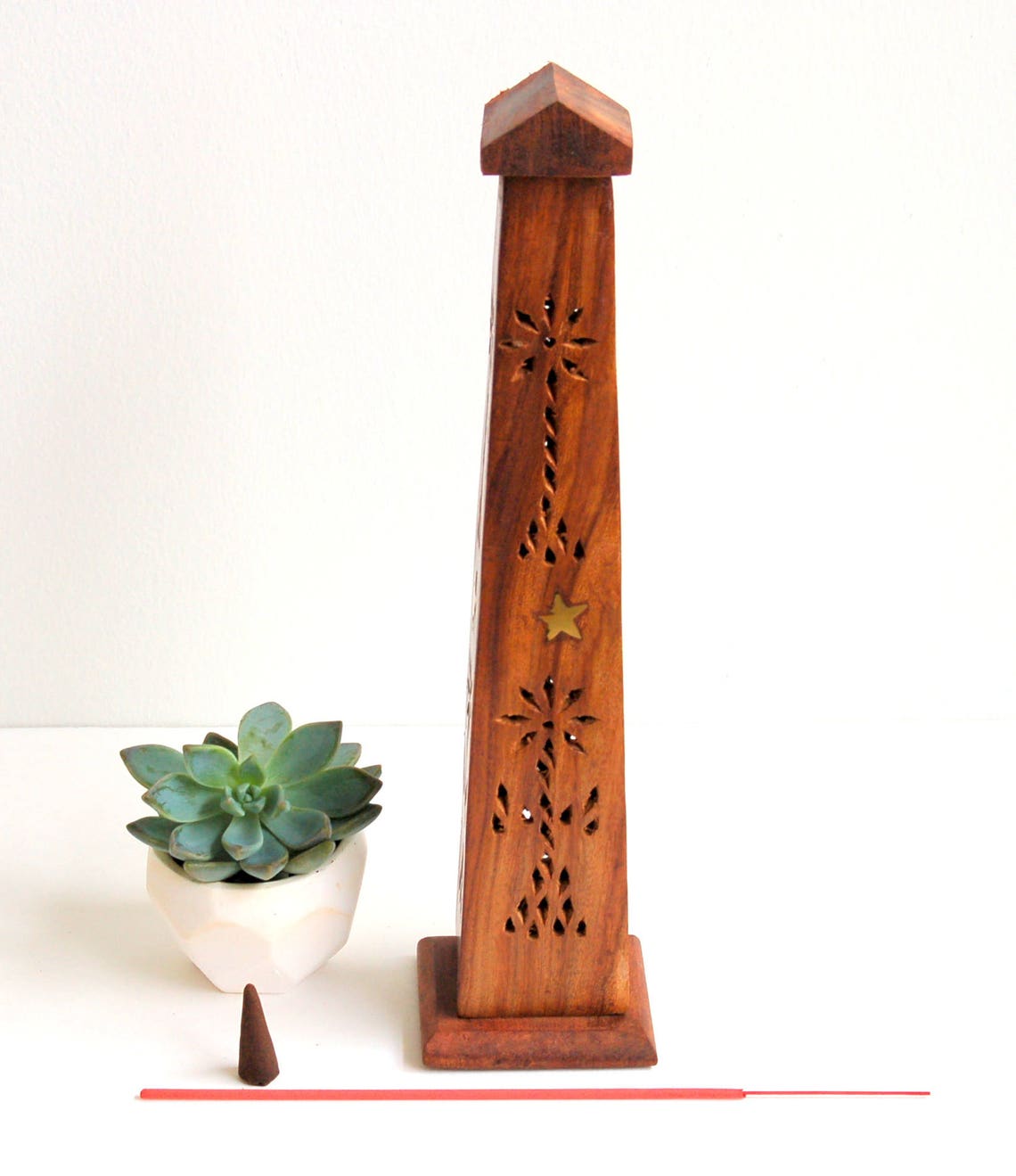 Incense Holder.Tower Style Wood Incense Burner for Sticks and Etsy