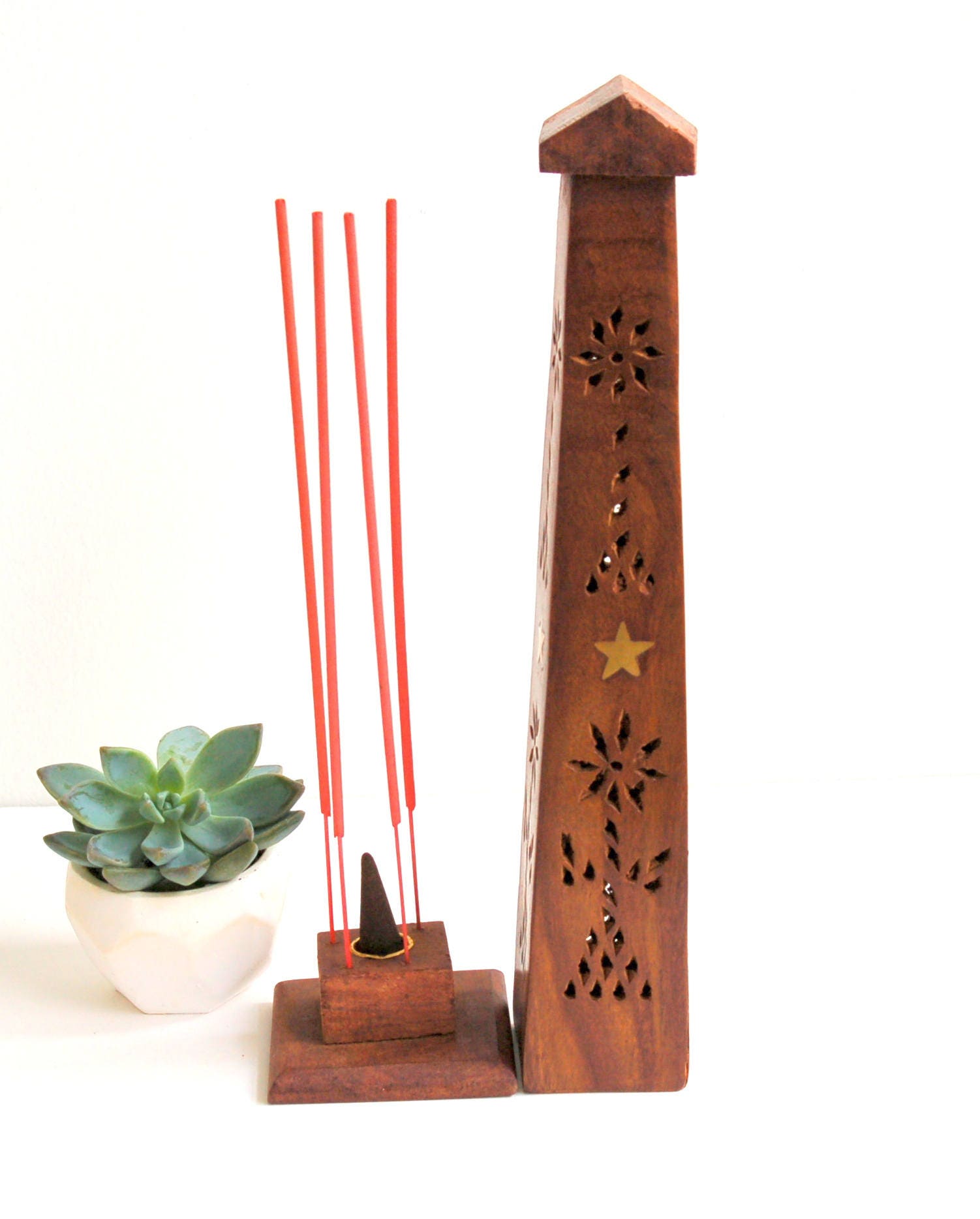 Incense Holder.Tower Style Wood Incense Burner for Sticks and Etsy