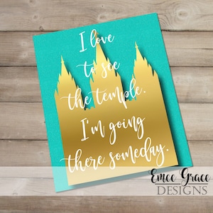 LDS Temple Printable - I Love to See the Temple - 8x10 JPEG file - LDS Art - Primary Song Printable