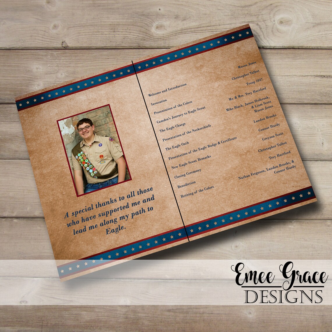 Eagle Scout Court of Honor Full Program Personalized Digital Eagle Scout Court of Honor Full Program Personalized Digital