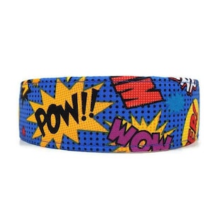 Comic Book Collar, Dog Collar, Geek Collar, Made to Order, Available in Buckle or Martingale or Chain Martingale or Cat Collar