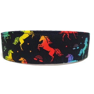 Rainbow Unicorns Custom Handmade Dog Collars & Cat Collars – Buckle, Martingale, Chain Martingale