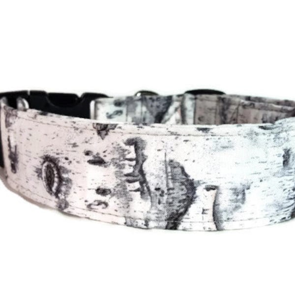 Birch Bark Dog Collar, Birch Cat Collar, Made To Order, Available in Buckle or Martingale or Chain Martingale or Cat Collar