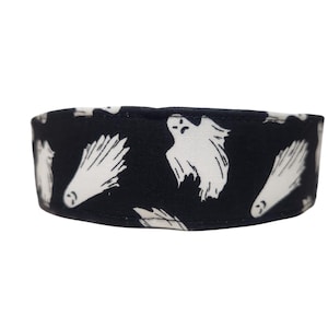 Ghosts on Black - Custom Handmade Dog Collars & Cat Collars – Buckle, Martingale, Chain Martingale Options