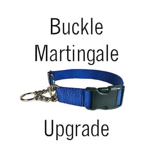 Buckle Martingale Dog Collar ADD ON Must be purchased with collar * Side Release Martingale Dog Collar