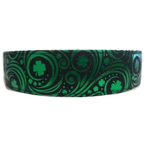 Metallic Shamrock Custom Handmade Dog Collars & Cat Collars – Buckle, Martingale, Chain Martingale Options