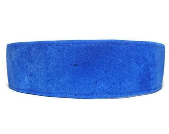 Basic Blue, Dog Collar, Cat Collar, Made To Order - Available in Buckle or Martingale or Chain Martingale or Cat Collar