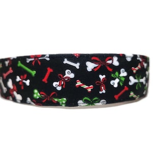 Christmas Bones Custom Handmade Dog Collars & Cat Collars – Buckle, Martingale, Chain Martingale Options
